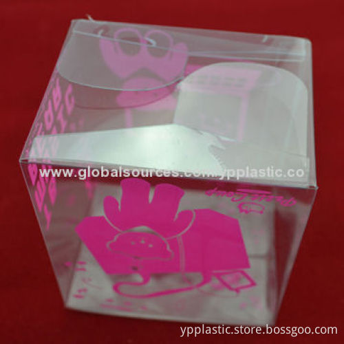 Clear PVC Box with Printing for Gifts, Fashionable Appearance and Unique Style